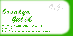 orsolya gulik business card